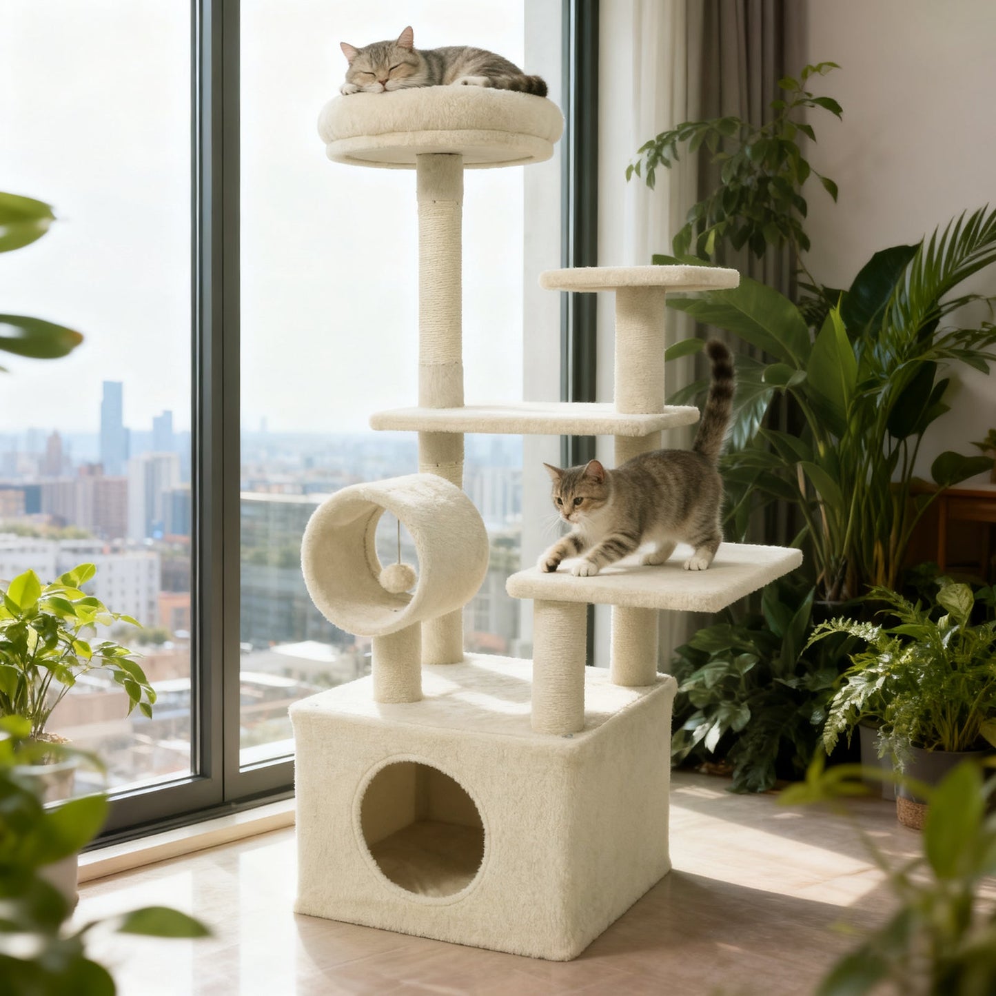 48 Inches Tall Multi-Level Cat Tree