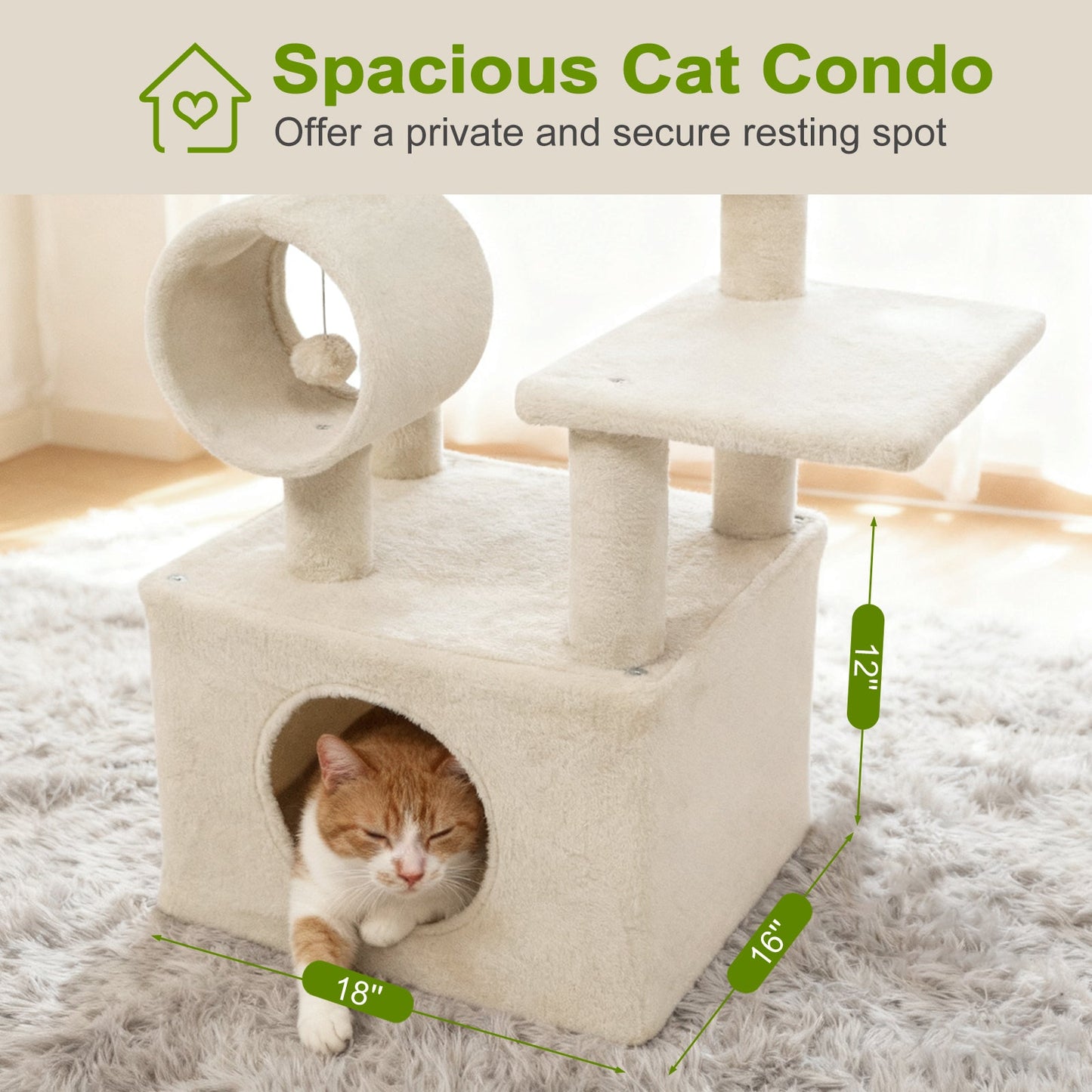 48 Inches Tall Multi-Level Cat Tree