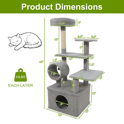 48 Inches Tall Multi-Level Cat Tree