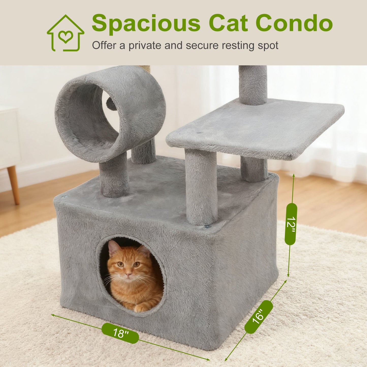 48 Inches Tall Multi-Level Cat Tree