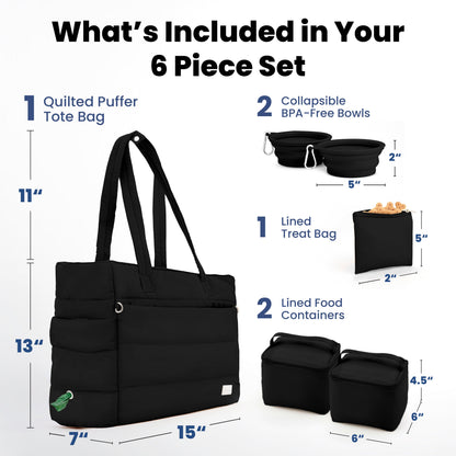 Puffer Dog Travel Bag for Dog Moms