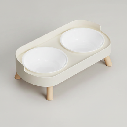 Elevated Dual-Bowl Feeding Station