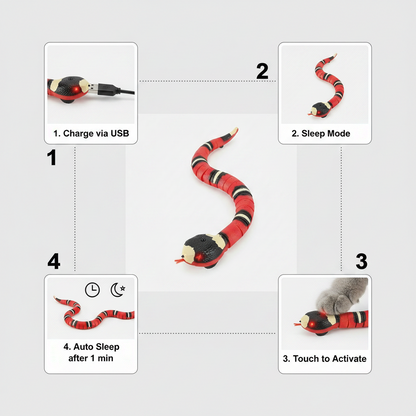 Interactive Robotic Snake Cat Toy