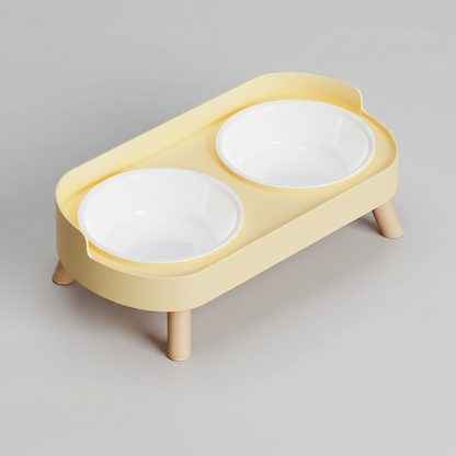 Elevated Dual-Bowl Feeding Station