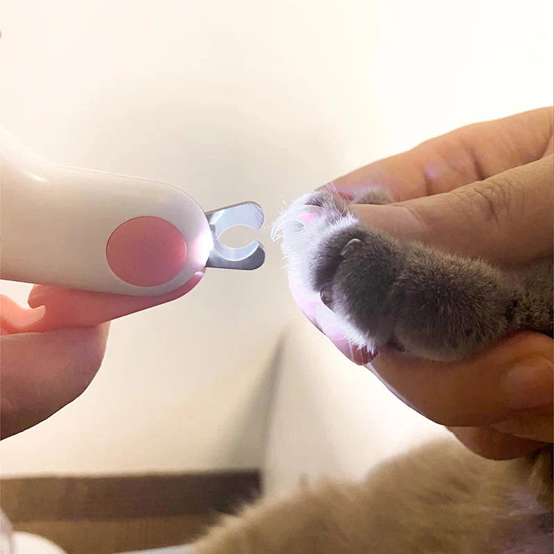 LED Pet Nail Clipper – Cat & Dog Claw Trimmer with Safety Lock