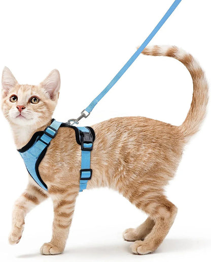 Cat Harness and Leash – Soft Adjustable Escape-Proof Vest for Walking Cats