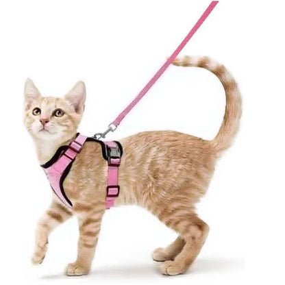 Cat Harness and Leash – Soft Adjustable Escape-Proof Vest for Walking Cats