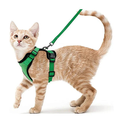 Cat Harness and Leash – Soft Adjustable Escape-Proof Vest for Walking Cats