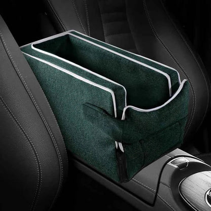Car Center Console Pet Bed – Non-Slip Safety Seat for Small Dogs and Cats