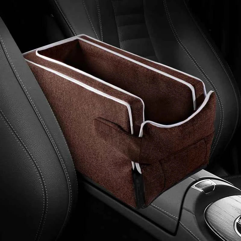 Car Center Console Pet Bed – Non-Slip Safety Seat for Small Dogs and Cats