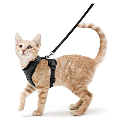 Cat Harness and Leash – Soft Adjustable Escape-Proof Vest for Walking Cats
