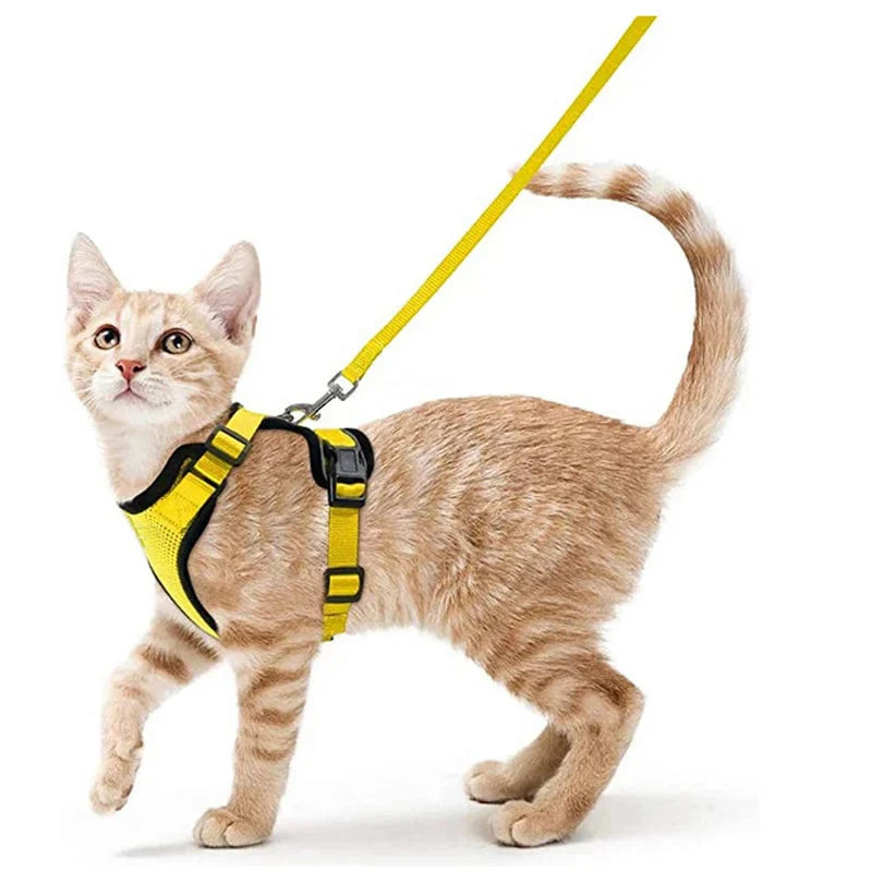 Cat Harness and Leash – Soft Adjustable Escape-Proof Vest for Walking Cats
